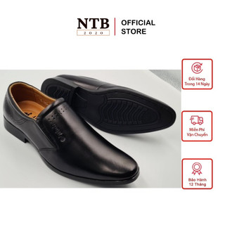   KM - Mua 01 tặng 01 Tất Vớ Sịn NTB  GIÀY LƯỜI NAM DA BÒ THỜI TRANG CAO CẤP N.GMN 