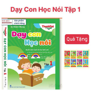 📚 Cực Hót 👉 DẠY CON HỌC NÓI TẬP 1 - Hỗ Trợ Bé Tập Nói, Phát Triển Ngôn Ngữ - Tặng 1 Quyển Tô Màu 🌈