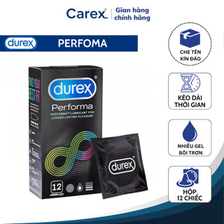 Hộp 12 Bao Cao Su DUREX PERFORMA Kéo Dài Thời Gian Quan Hệ Hàng Chính Hãng  - Toptoy
