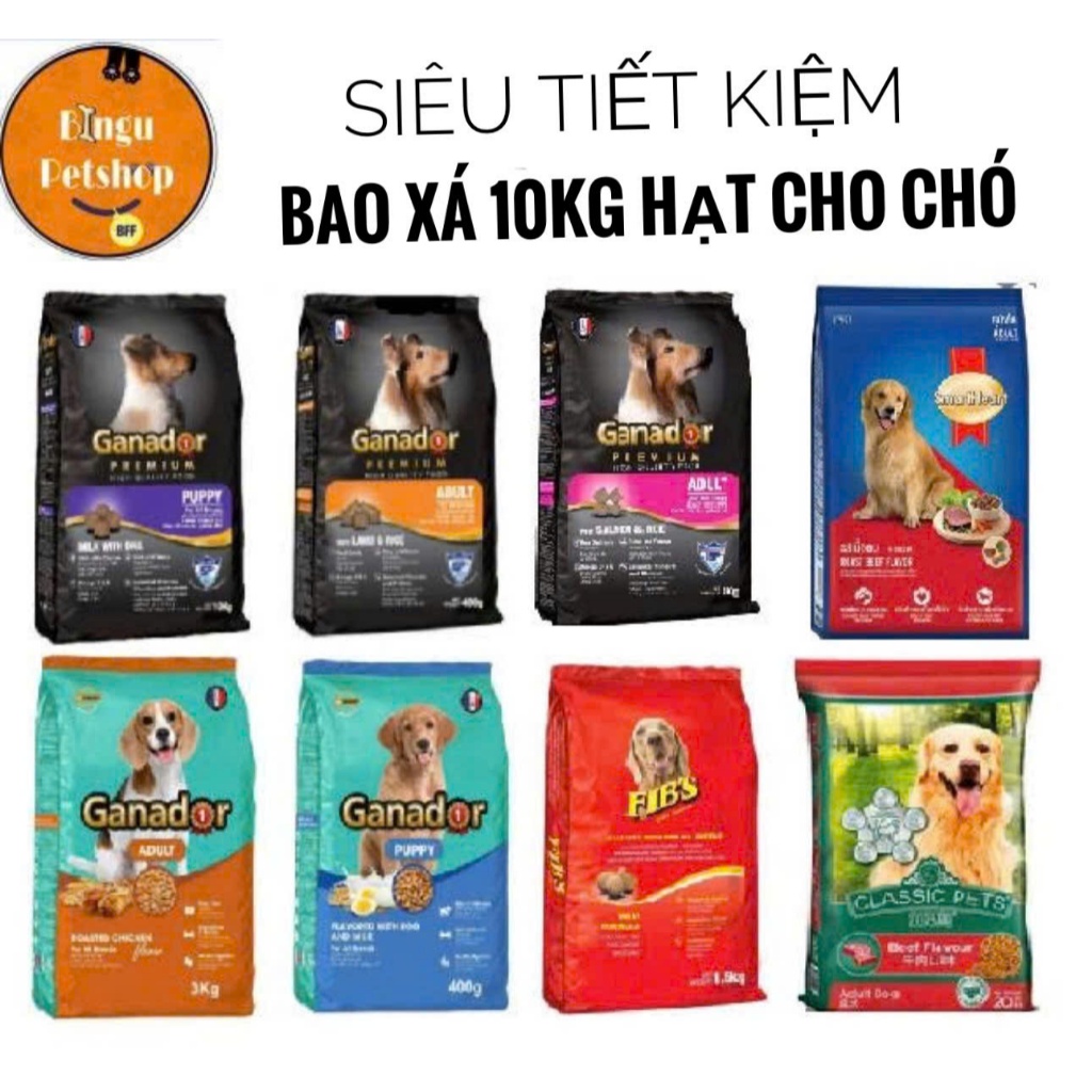 [Bao 10kg] Thức ăn cho chó Ganador bao xá 10kg - Hạt cho chó con và chó trưởng thành
