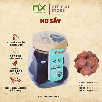 Mơ Sấy Tách Nước Nam Xanh 80g, Ăn Vặt Healthy, Nguyên Liệu Tự Nhiên, Không Chất Bảo Quản