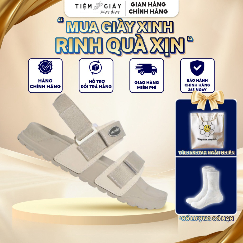 Giày Sandals Shondo Nam Nữ Quai Hậu Chính Hãng- Platy màu be kem- Êm Nhẹ, Chống Trơn FL42525