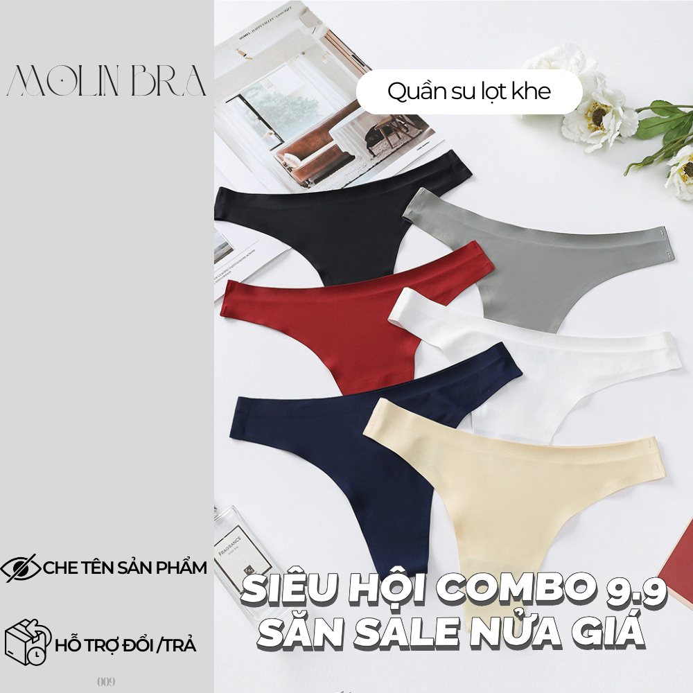 COMBO 009 Quần Lót Nữ Đúc Su Không Đường May Thoáng Mát MOLINBRA
