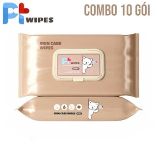  Thùng 10 Gói Giấy Ướt PO WIPES Không Chứa Cồn Đa Năng Cao Cấp,Khăn Ướt An Toàn Siêu Tiện Lợi 