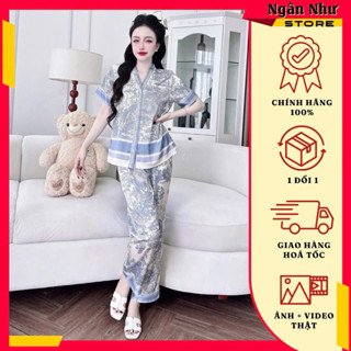  Đồ Bộ Pijama Cổ Y Đồ Ngủ Nữ Lụa Latin Tay Ngắn Quần Dài Nhiều Màu Nhiều Size Từ 45-70kg 