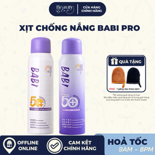   HỎA TỐC  Xịt Chống Nắng Toàn Thân BABI Nâng Tone Da SPF50+ PA+++ Hỗ Trợ Chống Nước Và Mồ Hôi 