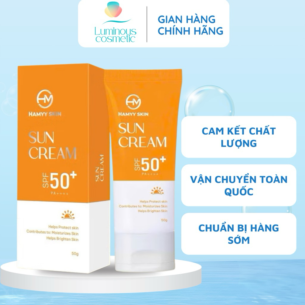 Kem chống nắng Hamyy Skin-Chính hãng,kem chống nắng phổ rộng Hamyy Skin phổ rộng nâng tone bảo vệ da