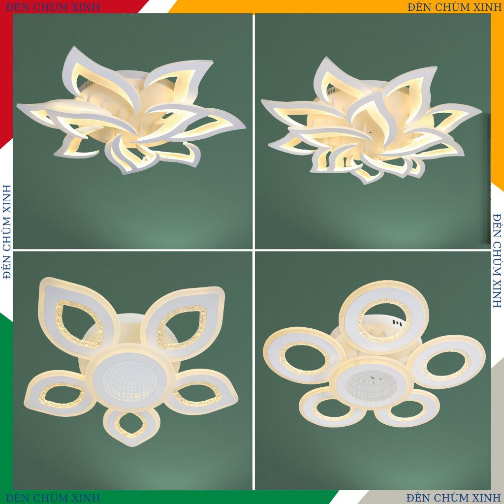 [ ĐÈN CHÙM XINH ] Đèn mâm ốp trần, đèn mâm led hiện đại NC-963A, NC-963B, NC-804, NC-805 chính hãng