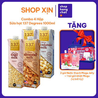 [MUA 4 HỘP 1 LÍT TẶNG 2 GÓI MOGU JELLY + 1 TÚI GN] Sữa Hạt Nguyên Chất 137 DEGREES  Healthy Không Đường Nhập Khẩu