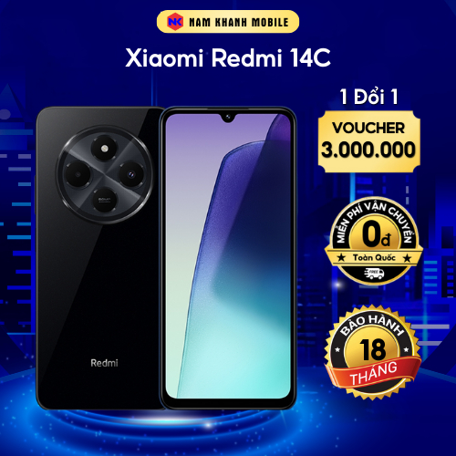 Điện thoại XIAOMI Redmi 14C 4/128GB - 6/128GB - bảo hành 18 tháng - Nam Khanh SHop