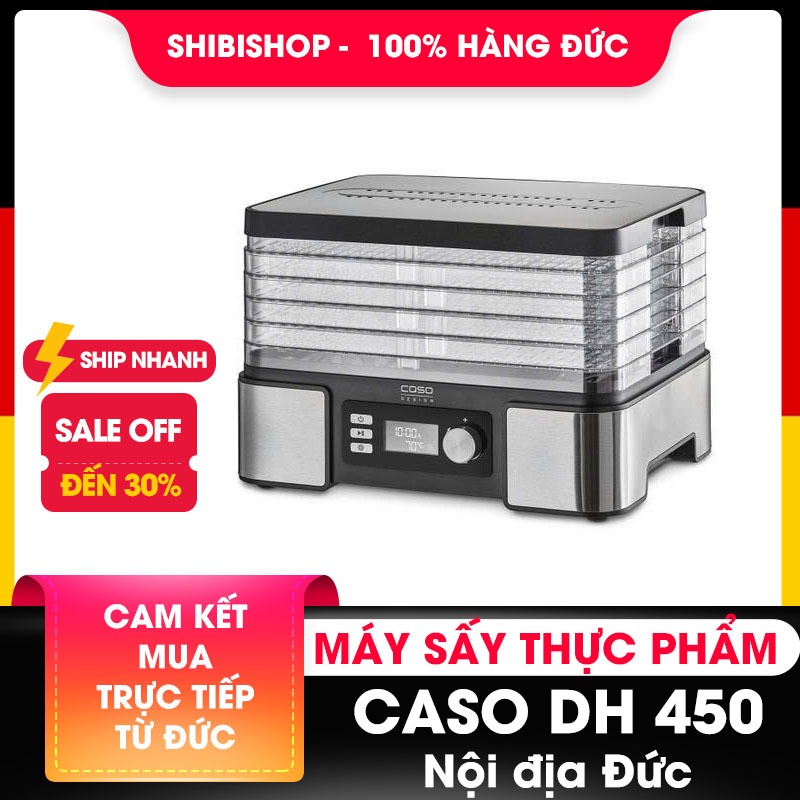 Máy sấy hoa quả, thực phẩm Caso DH 450, công suất mạnh, 6 khay sấy, tiết kiệm điện,có chế độ hẹn giờ