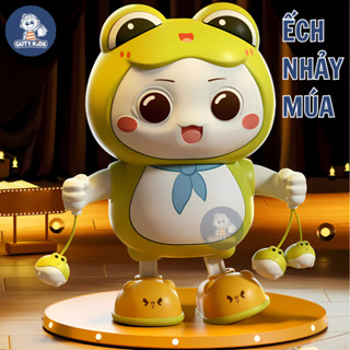  Đồ Chơi Âm Nhạc Robot Ếch Nhảy Múa GutyKids Chất Liệu Nhựa ABS Di Chuyển Nhún Nhảy Phát Nhạc Tiếng Việt Cho Bé 