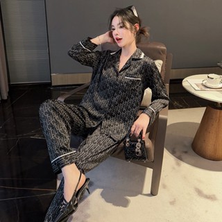 Đồ ngủ pyjama nam nữ Shury Store Home Wear DD24 size 45-95kg tay dài quần dài  bộ đôi couple lụa
