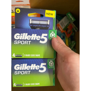    Hàng mới - lưỡi dao sắc bén  Hộp lưỡi dao cạo râu Gillette 5 lưỡi sport 