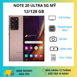  Điện thoại Samsung Galaxy Note 20 Ultra 5G 2 sim Fullbox chip Snapdragon 865+ 