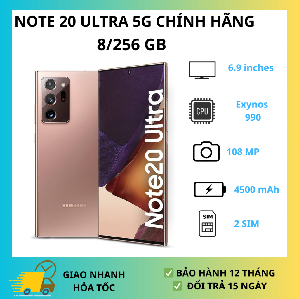  Điện thoại Samsung Galaxy Note 20 Ultra 5G 2 sim VN Chính Hãng 