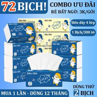 【COMBO 72 GÓI SIÊU TIẾT KIỆM】Khăn Giấy Để Bàn DALI 4 Lớp - 300 Tờ - Không Mùi, An Toàn Cho Mẹ và Bé