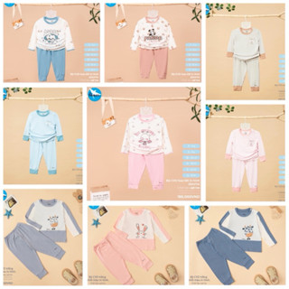 [Avaler] Bộ Avaler dài tay vải sợi tre hoạ tiết bé trai bé gái 6m-4y