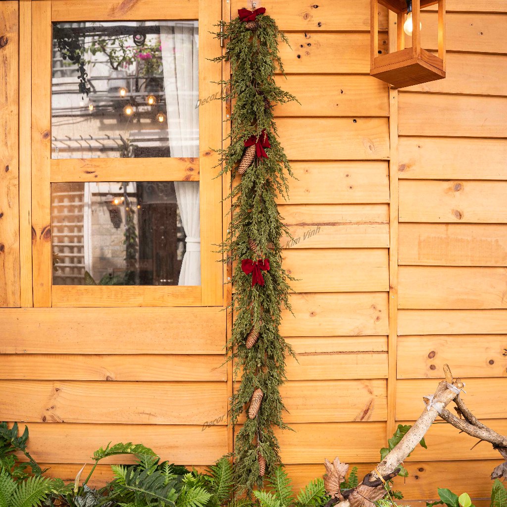 Dây Lá Thông Cứng DTC06 1.8m Trang Trí Noel Giáng Sinh