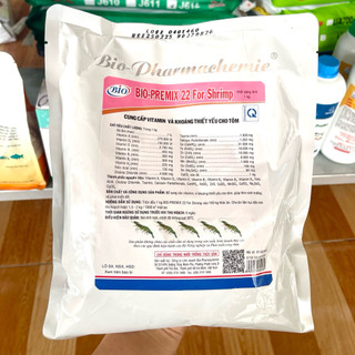 Bio Premix 22 đóng gói 1kg/túi Cung cấp vitamin và khoáng chất thiết yếu cho tôm