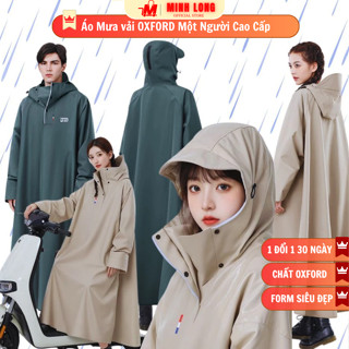  Áo Mưa vải OXFORD Một Người  Áo Mưa Trùm Kín Người siêu bền siêu chống thấm Nhanh Khô an toàn đi xe máy xe điện 