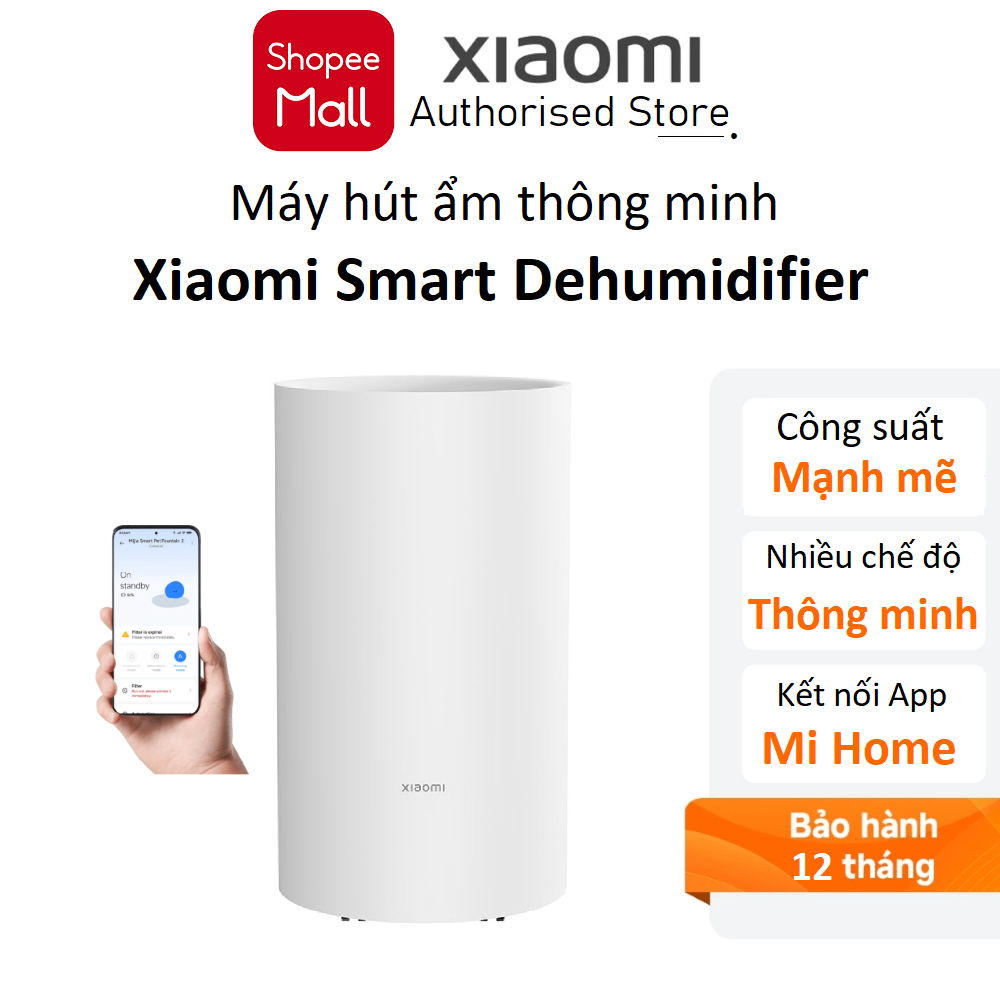 Máy hút ẩm Xiaomi Smart Dehumidifier Bản Quốc tế  - Bảo hành 12 tháng chính hãng