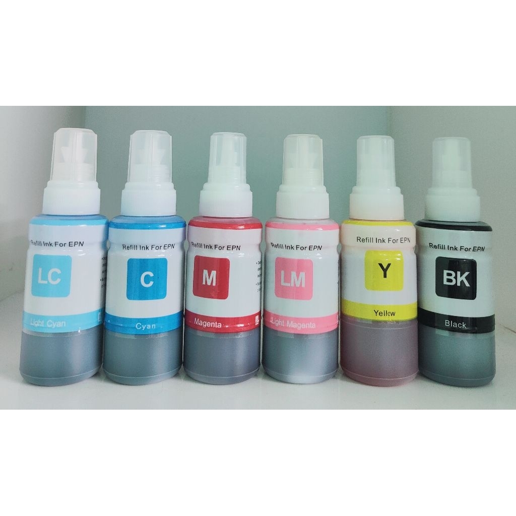Set 6 màu mực in nhập khẩu dùng cho máy in Epson L805/L800/L1800, mã mực Epson 673.