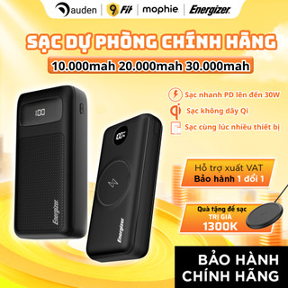  Sạc dự phòng Energizer 30000mah 20000mah 10000mah sạc đa cổng công suất 15W-30W - Hàng chính hãng 