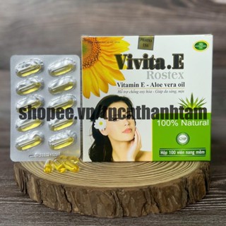 (Trắng) Viên uống VIVITA E TRẮNG 100V giúp làm trắng da, chống lão hoá, giảm nám, mờ thâm.