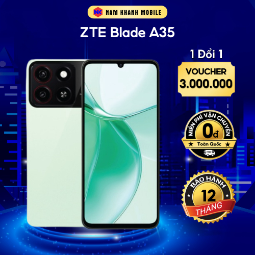 Điện thoại ZTE Blade A35 4GB/64GB - Tặng áo Phông ZTE  - Chính Hãng - Nam Khanh Mobile