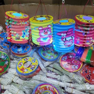 Lồng đèn giấy hình thú và ống tròn 10 con