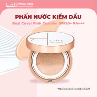 Phấn Nước Kiềm Dầu 20gr LIME Trắng Real Cover Pink Cushion Chống Nắng SPF50+ PA+++ Che Phủ Tốt _ Cushion