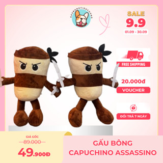  RẺ VÔ ĐỊCH  Gấu Bông Capuchino Assassino 40cm Gấu Bông Cầm Kiếm Brain Rot Cho Bé 