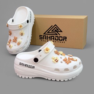  Dép Sục Nữ Đế Cao 7cm SAHADOR - Trang Trí Charm Gấu nâu Dễ Thương Nữ Phong Cách Hàn Quốc SA01 