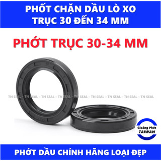 Phớt chắn dầu trục 30mm đến 34mm đủ size | Cao su NBR lò xo, chính hãng, chịu nhiệt tốt