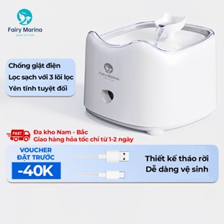 Máy lọc nước cho mèo PZ-210 tự động an toàn, đài phun nước máy uống nước cho mèo - Fairy Marina