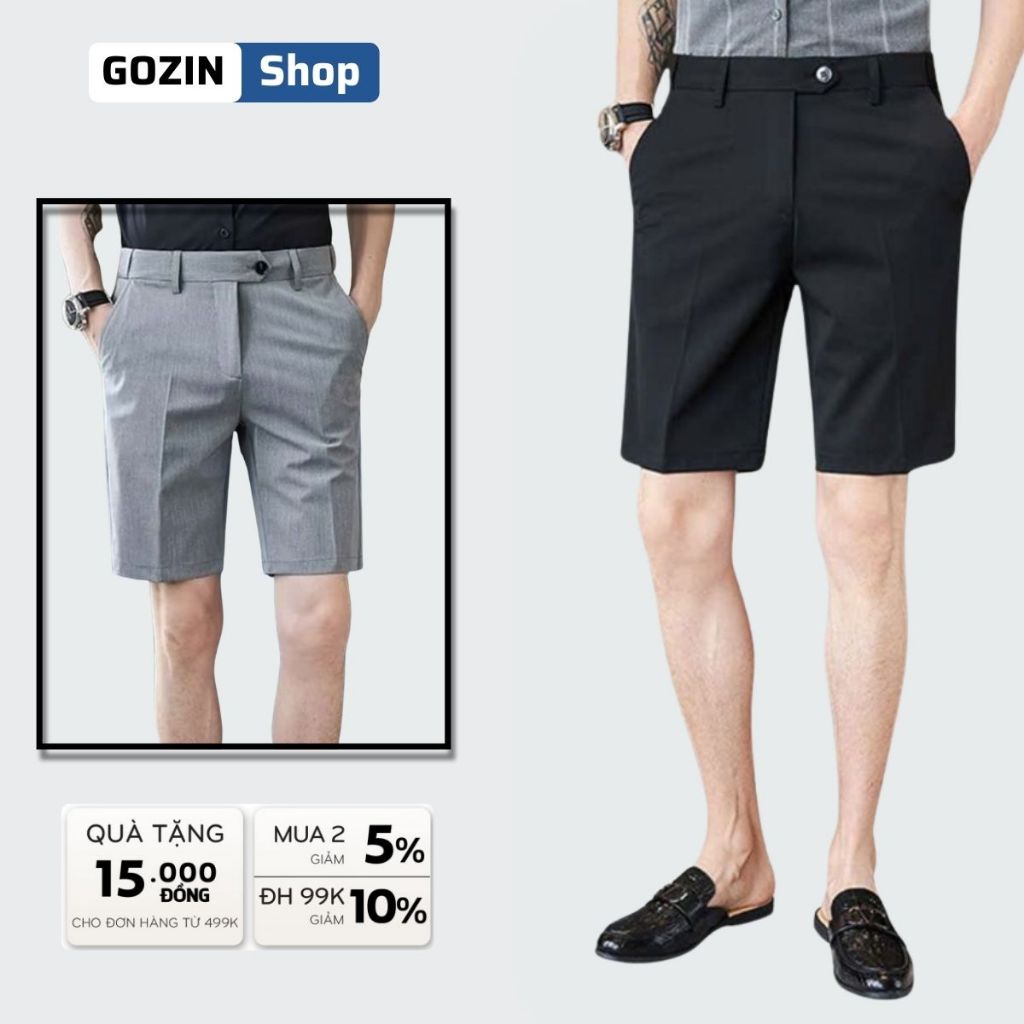 Quần short tây nam GOZIN SHOP kiểu dáng trẻ trung năng động, thoáng mát co dãn nhẹ -Q04