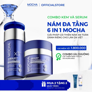  COMBO Giảm Sạm Nám MOCHA Chuyên Sâu Tại Nhà Tặng Sữa Rửa Mặt 25ml và Kem Chống Nắng Mini 