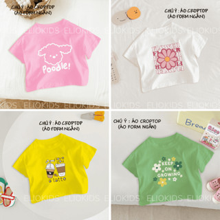 Áo thun CROPTOP bé gái, áo CROPTOP bé gái Elio từ 10kg đến 30kg CROPTOP105