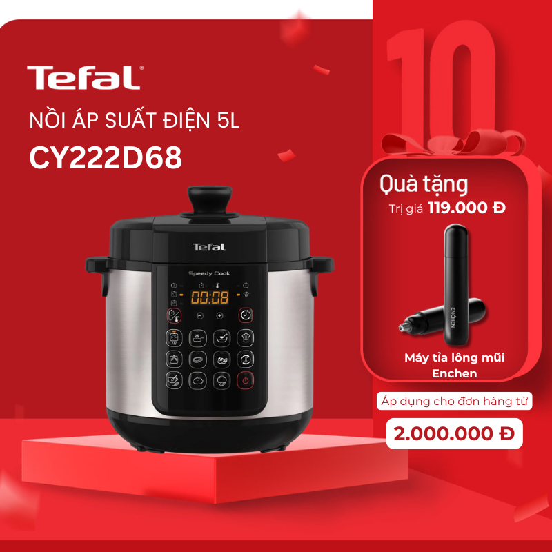 Nồi áp suất điện đa năng Tefal Speedy Cook 5L CY222D68 - chính hãng / BH 02 Năm