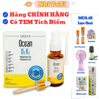 Ocean D3K2 và Ocean D3 BỔ SUNG VITAMIN D3 VÀ VITAMIN K2 XỊT VÀ NHỎ CHO BÉ | NHẬP KHẨU CHÍNH HÃNG THỔ NHĨ KỲ