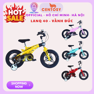 Xe Đạp Trẻ Em LanQ 40 Vành Đúc Khung Rút Tay Lái Gập Khung Hợp Kim Siêu Nhẹ 12-14-16inch cho Bé 