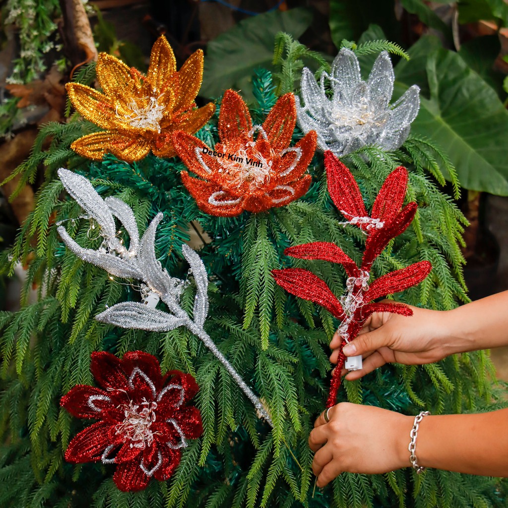 Hoa Kim Tuyến Có Đèn HOA27, Hoa Trang Trí Handmade Decor Trang Trí Phòng Tiệc Cưới