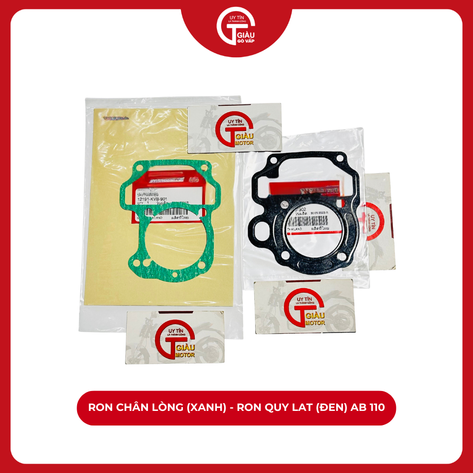 Phụ Tùng Ron Chân Lòng AB 110 Thái (Xanh) - Ron Quy Lát AB 110 Thái (Đen) HD Thái Lan