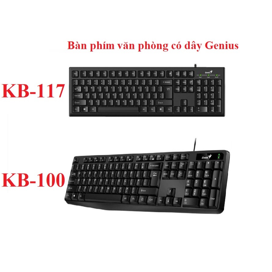 Bàn phím Genius ( KB-117 , KB-100 ) USB (Đen)