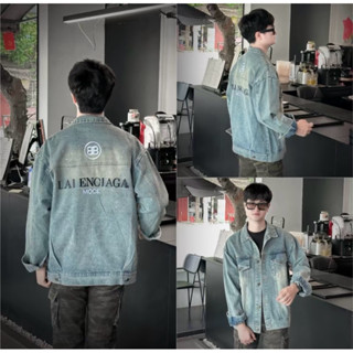 Áo khoác jean nam và nữ đính đá , khoác jean thêu chữ hàng đẹp SALE ( được ktra hàng)