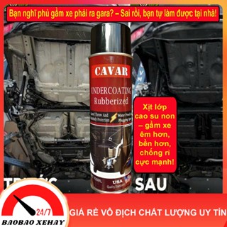 [700ML]Sơn Phủ Gầm Ô tô - Sơn Phủ Gầm - Xịt Tay, Chống Ồn, Chống Rỉ Sét, Mọt Khung Xe, Tăng Độ Cách Âm Ô tô Cavar 700ML