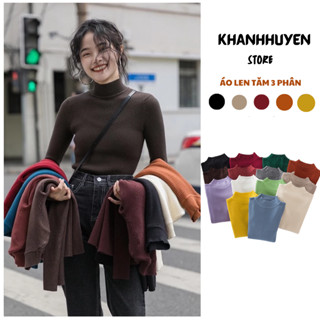  Áo len tăm cổ 3 phân KH751- Áo len tăm giữ nhiệt cổ cao 3cm siêu ấm hàng cao cấp 