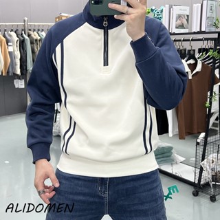  Áo Sweater cổ zip ALDM vải nỉ 2 da có khóa cổ form rộng unisex,hàng dày nặng tay 