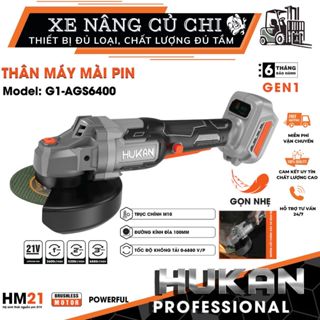 Máy mài pin GEN1 HUKAN G1-AGS6400, động cơ không chổi than, 3 tốc độ linh hoạt, máy mài pin công trình